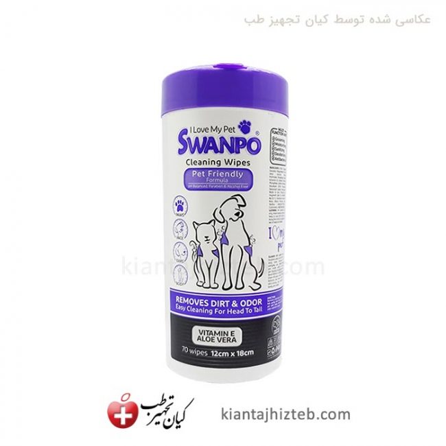 دستمال مرطوب حیوانات خانگی SWANPO مدل Pet-friendly