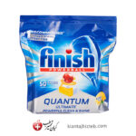 قرص ماشین ظرفشویی Finish مدل Quantum رایحه لیمو بسته 50